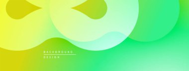 Soyut arkaplan akışkan şekiller, canlı yeşil sarı gradyan. Modern tasarım, pürüzsüz geçişler dinamik görsel efekt yaratır.