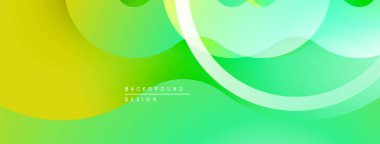 Soyut arkaplan dalgalı şekiller, canlı yeşil, sarı renkler. Modern tasarım enerjiyi, tazeliği, basitliği çağrıştırıyor.