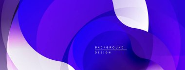 Soyut sıvı şekilleri, mor renkler baskın gelir. Gradyan karışımları dinamik görsel akış yaratır. Arka planlar için modern tasarım ögesi.