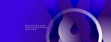 Soyut mavi arkaplan. Gradyan şekiller modern tasarım yaratır. Dairesel elementler derinlik ve görsel ilgi ekler. Minimalist estetik.
