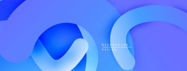 Soyut mavi şekiller örtüşüyor ve pürüzsüz eğimler yaratıyor. Modern tasarım arka planlar, sunumlar ve web siteleri için uygundur. Minimalist estetik.
