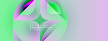 Soyut sıvı şekilleri canlı yeşillikleri, morları ve hafif lavantaları harmanlıyor. Modern tasarım hareket, enerji ve yenilik öneriyor. Mevcut en küçük metin.