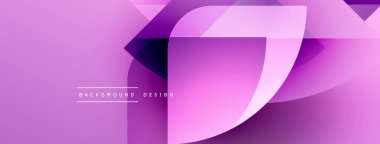 Soyut mor tasarım. Akan şekiller dinamik bileşim yaratır. Gradyan efektli modern arkaplan, düz eğriler, zarif biçim.