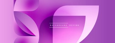 Soyut pembe tasarım. Üst üste binen şekiller dinamik görsel efekt yaratır. Çeşitli projeler için modern arkaplan uygun. Yumuşak gradyanlar zarafet sunar.