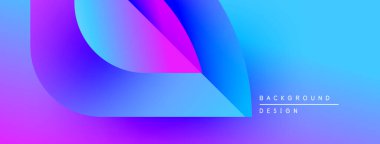 Soyut gradyanlar mor, mavi renkleri harmanlarlar. Modern tasarım üst üste binen şekiller, pürüzsüz geçişler içerir. Metin arkaplan tasarımı okur.