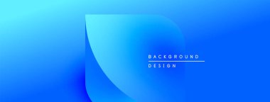 Soyut mavi gradyanlar dinamik şekiller oluştururlar. Minimalist tasarım metin arkaplanı, tasarım içerir. Temiz estetik, modern his.