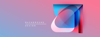 Soyut geometrik tasarım. Katmanlar canlı renk değişimi yaratır, mordan maviden pembeye. Modern estetik, temiz sunum.