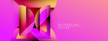 Soyut pembe gradyan tasarımı. Geometrik şekiller, dinamik görsel efekt oluşturur. Sunumlar ve web siteleri için modern arkaplan.