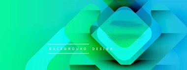 Soyut eğim arkaplanı. Üst üste binen kareler dinamik görsel efekt yaratır. Modern tasarım elementleri, canlı renkler.