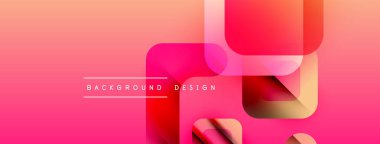 Soyut eğim arkaplanı. Üst üste binen şekiller dinamik görsel efekt yaratır. Pembe, turuncu renkler kompozisyona hakim. Metin arkaplan tasarımı okur.