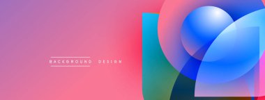 Soyut pembe eğimli arkaplan. Üst üste binen mavi daireler modern görsel efektler yaratır. Metin arka plan tasarımı okur. Basit, temiz kompozisyon.