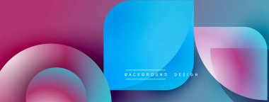 Soyut sıvı şekiller, canlı renklerin karışımı. Modern tasarım, pürüzsüz eğimler dinamik kompozisyon yaratır. Arkaplan özellikleri örtüşen formlar.