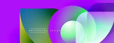 Soyut, enerjik bir arkaplan. Üst üste binen daireler dinamik renk değişimleri yaratır. Modern tasarım öğeleri akıcılık ve yenilik önerir.