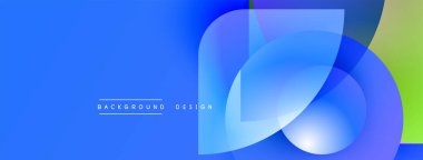 Soyut gradyanlar harmanlanarak, dinamik görsel efekt yaratır. Mavi renkten yeşile, üst üste binen şekillerle. Metin arkaplan tasarımı okur.