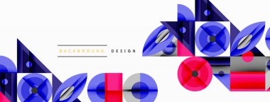 Soyut geometrik şekiller, canlı renkler, modern tasarım. Tekrarlayan desenler dinamik görsel doku yaratır. Temiz çizgiler, basit formlar..