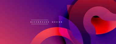 Soyut enerjik gradyanlar dinamik akış şekilleri yaratır. Mor, pembe, morumsu renkler pürüzsüz harmanlanır, modern tasarım elementi..