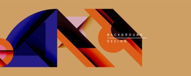 Soyut geometrik bileşim. Üst üste binen şekiller dinamik görsel efekt yaratır. Sıcak, serin renkler nötr arkaplan ile zıtlık yaratır. Modern tasarım ögesi.