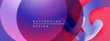 Soyut sıvı şekilleri mor, kırmızı renkleri harmanlıyor. Modern tasarım dinamik görsel deneyim yaratır. Yumuşak eğimler yumuşak estetik sunar.