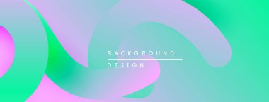 Soyut sıvı şekilleri canlı renkleri harmanlar. Yumuşak gradyanlar modern arkaplan tasarımı yaratır. Minimalist estetik, pürüzsüz geçişler.