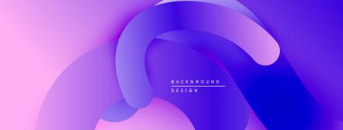Soyut sıvı şekiller, canlı mor renkler, pürüzsüz gradyanlar. Arkaplan ve dijital sanat için modern tasarım ögesi.