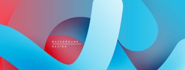 Soyut sıvı şekiller, canlı renkler, modern tasarım. Üst üste binen katmanlar dinamik bileşim oluşturur..