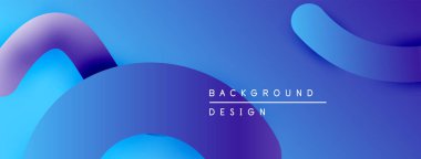 Soyut sıvı şekilleri örtüşür ve dinamik mavi gradyan arkaplan oluşturur. Metin arka plan tasarımı okur. Minimalist, modern estetik.