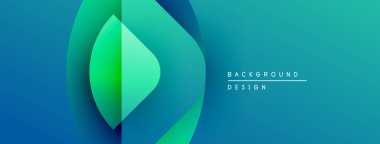 Soyut sıvı şekilleri, canlı mavi-yeşil gradyan. Modern tasarım öğesi, arka planlar ve sunumlar için uygun. Minimalist estetik.