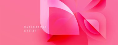 Soyut pembe tasarım katmanlı geometrik şekiller içerir. Renkler modern görsel efekt yaratır. Minimalist biçim, uygun arkaplan ögesi.