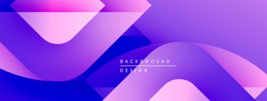 Soyut mor arkaplan. Sıvı şekiller üst üste binerek, dinamik görsel efekt yaratır. Modern tasarım elemanları.