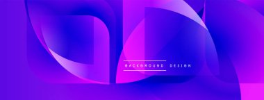 Soyut mor tasarım. Pürüzsüz şekiller örtüşür, dinamik değişim etkisi yaratır. Dijital projeler için modern arkaplan.