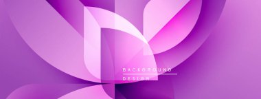 Soyut mor tasarım. Akan şekiller dinamik bileşim yaratır. Modern estetik, arka planlar ve sunumlar için uygun. Gradyan renkler derinlik ekle.