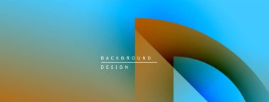 Soyut eğim arkaplanı. Turuncu renge mavi geçiş. Minimalist tasarım kıvrımlı şekiller içerir, metin arka plan tasarımı okur. Modern estetik.