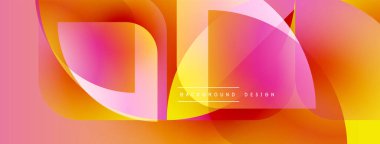 Soyut enerjik tasarım. Üst üste binen şekiller dinamik renkli kompozisyon oluşturur. Gradyan renkler kusursuz harmanlanarak modern estetik sunuyor..