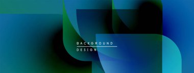 Soyut sıvı şekilleri örtüşür, parlak mavi gradyanlar yaratır. Modern tasarım elementleri dinamik hareketi, pürüzsüz geçişleri önerir.