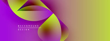 Soyut sıvı şekilleri canlı mor, sarı renkleri harmanlıyor. Gradyan arka plan dinamik görsel efekt yaratır. Modern tasarım ögesi.