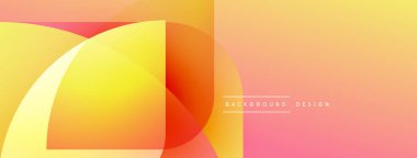 Soyut gradyanlar örtüşüyor, sıcak renk şeması oluşturuyor. Yumuşak şekiller hareketi, modern estetiği akla getiriyor. Mevcut en küçük metin.