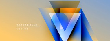 Soyut geometrik tasarım. Renkler karışıyor, dinamik görsel efekt yaratıyor. Arkaplan ve pankartlar için modern biçim uygun.