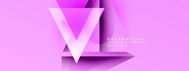 Soyut mor tasarım geometrik şekiller, gölgeler, gradyanlar içerir. Modern estetik, arka planlar ve sunumlar için uygun. Minimalist stil.