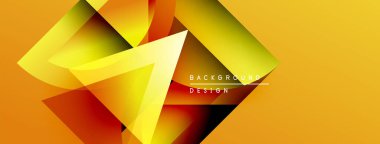 Soyut geometrik şekiller, canlı sarı renkler, dinamik kompozisyon. Arkaplan ve sunumlar için modern tasarım ögesi.