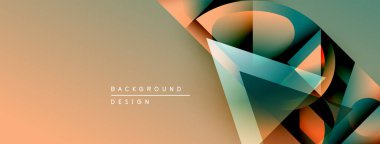 Soyut geometrik şekiller harmanlanarak dinamik arkaplan oluşturur. Sıcak şeftali tonları serin deniz mavisi renklerine dönüşür. Modern tasarım elemanları.