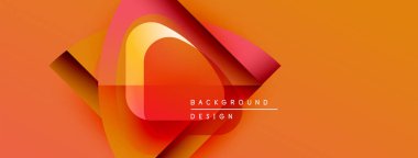 Soyut turuncu tasarım katmanlı şekiller, gradyanlar, metin okuma arkaplan tasarımı. Modern, dinamik görsel kompozisyon.