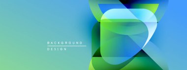 Soyut enerjik tasarım. Üst üste binen şekiller dinamik görsel efekt yaratır. Renkler pürüzsüzce harmanlanarak modern estetik sunuyor.