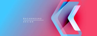 Soyut eğim arkaplanı. Önce maviye, sonra pembeye geçiş. Üst üste binen ok şekilleri dinamik görsel efekt yaratır. Metin arkaplan tasarımı okur.