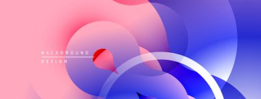 Soyut sıvı şekiller, canlı renklerin karışımı. Pembe, mavi renkler modern tasarım yaratır. Yumuşak eğimler, dinamik bileşimler.