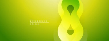 Soyut yeşil eğimli arkaplan. Merkezi figür sonsuzluk sembolü, yumuşak kıvrımlar, modern tasarım. Basit, canlı, temiz estetik..