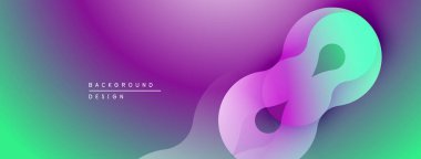 Soyut eğim arkaplanı. Mor, turkuaz renkler düzgün bir şekilde harmanlanır. Modern tasarım öğesi, akan şekiller görsel ilgi yaratıyor.