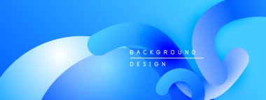 Soyut mavi arkaplan. Pürüzsüz şekiller, dinamik görsel efektler yaratır. Dijital projeler için modern tasarım.