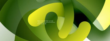 Soyut sıvı şekiller, canlı yeşil renkler, modern tasarım. Pürüzsüz gradyanlar dinamik bileşim oluşturur. Minimalist estetik.