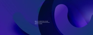 Soyut sıvı şekiller, canlı mor renkler, modern tasarım. Pürüzsüz gradyanlar dinamik görsel efekt yaratır. Minimalist kompozisyon.