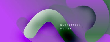 Soyut sıvı şekilleri, mor yeşil gradyanlar. Modern tasarım elementleri dinamik görsel deneyimler yaratır. Arkaplan dokusu pürüzsüz.